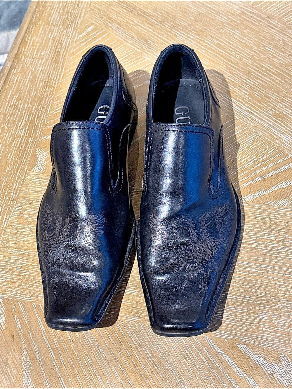 GUESS Black Slip-On Dress Shoes